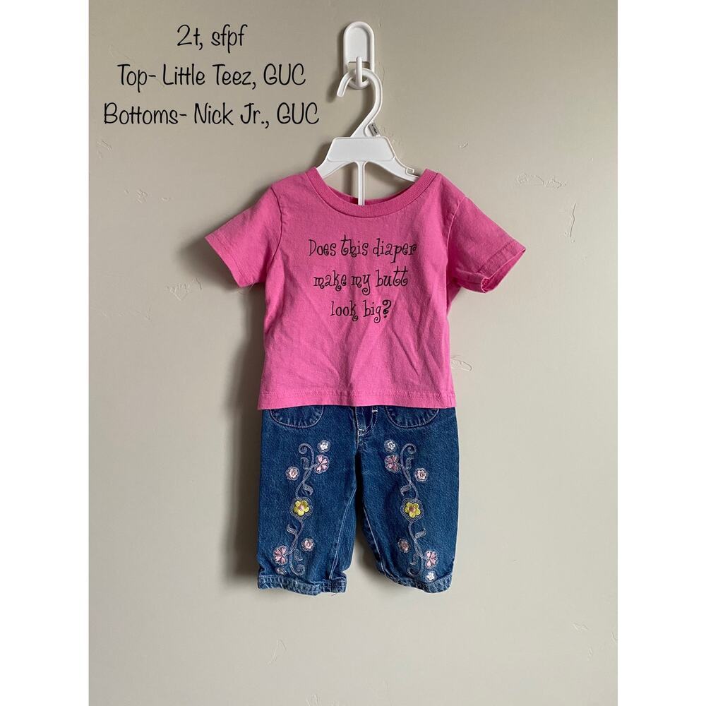 "Does This Diaper Make My Butt Look Big?" 2t Girls Outfit